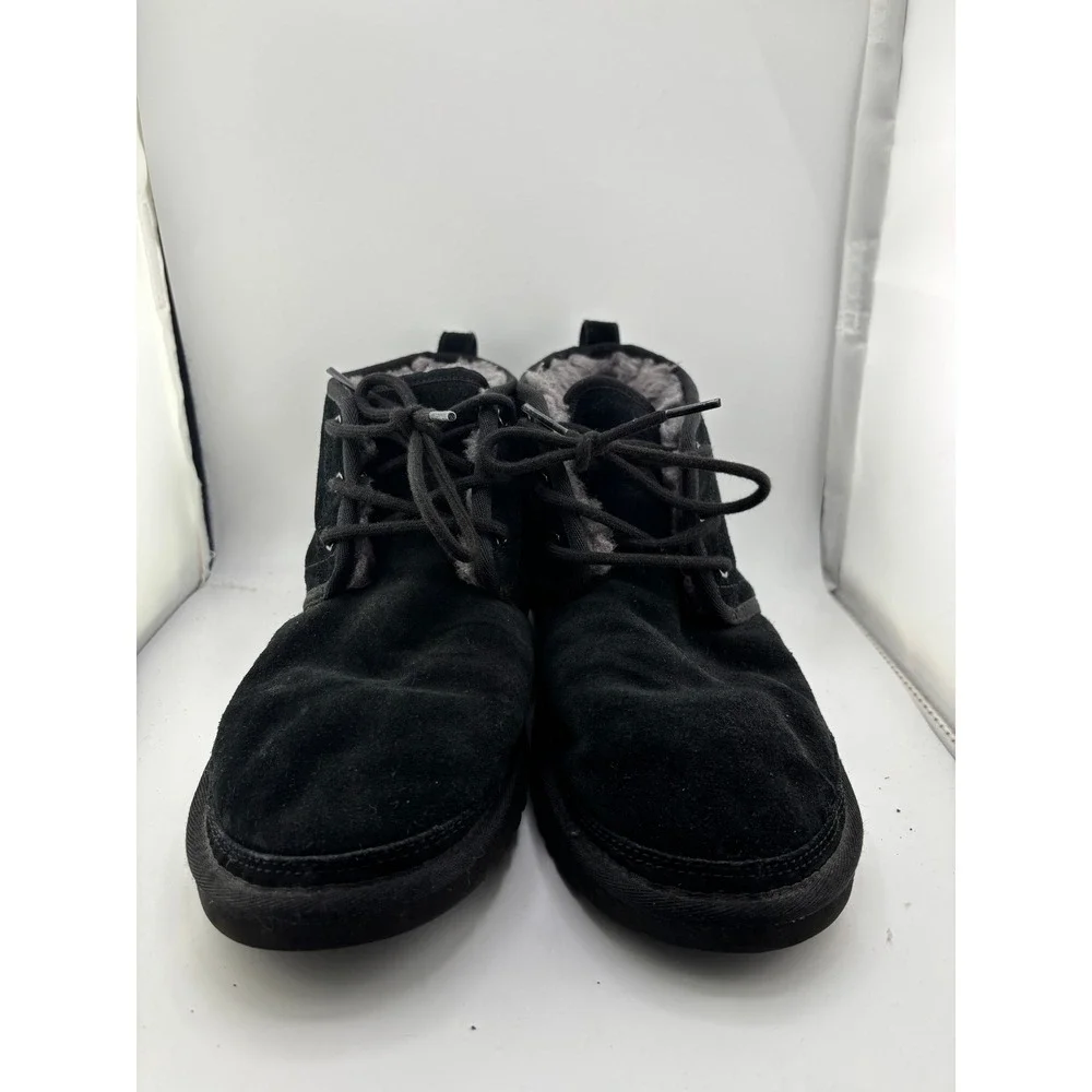 UGG Neumel Black Suede Lace Up Chukka Boots Mens 10